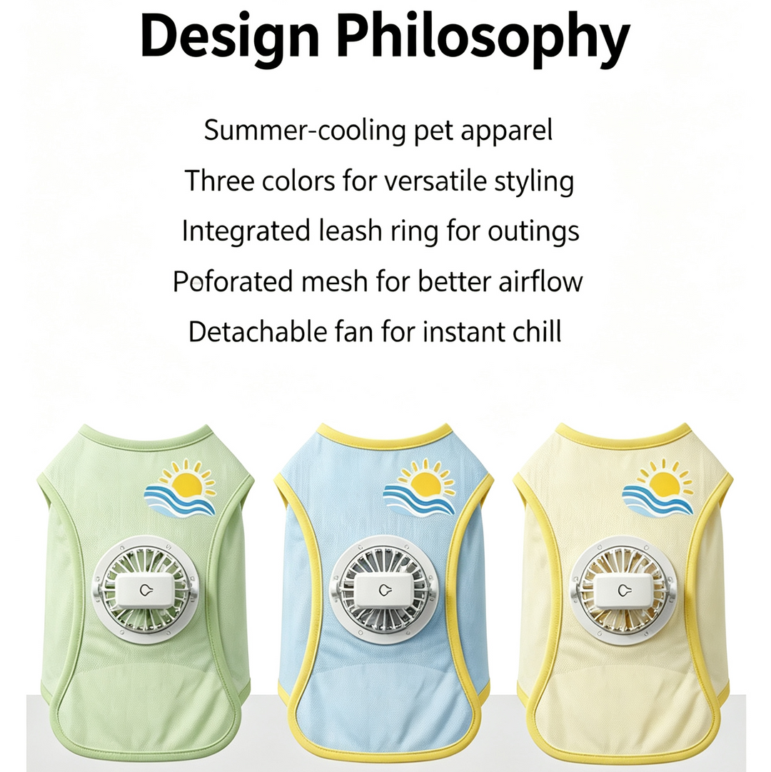 Dog Cooling Vest with Detachable Fan
