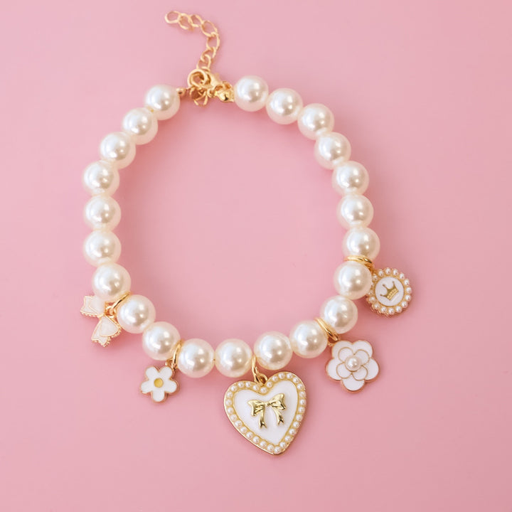 Pet Pearl Charm Collar