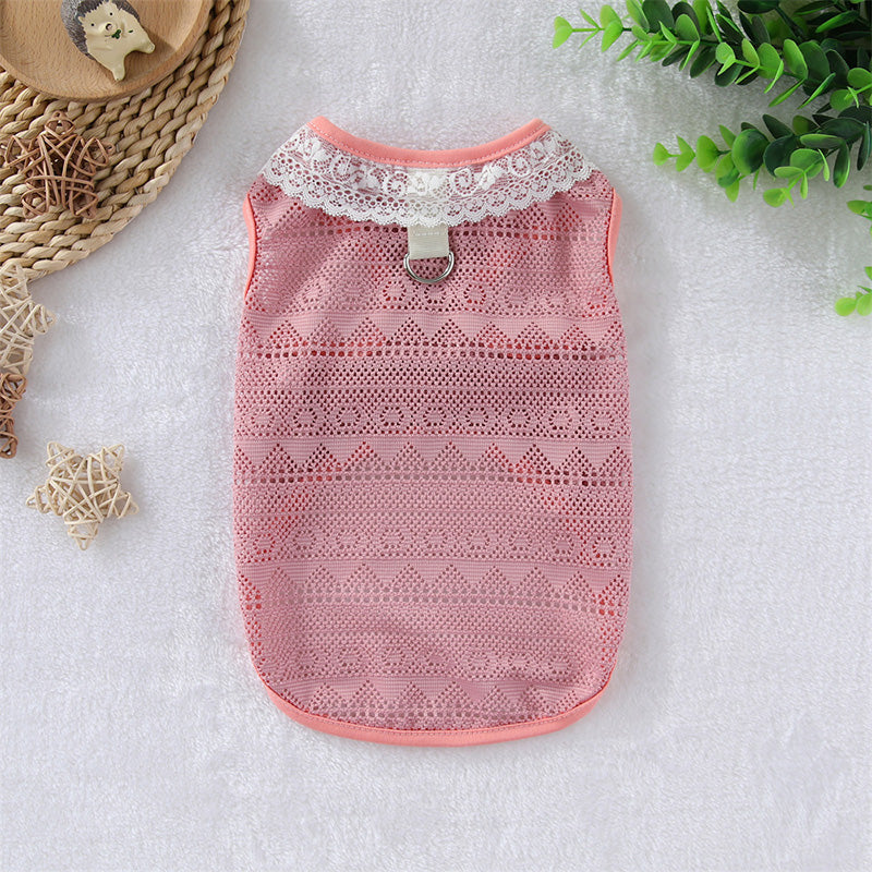 Pet mesh openwork vest