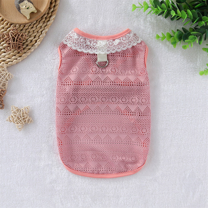 Pet mesh openwork vest