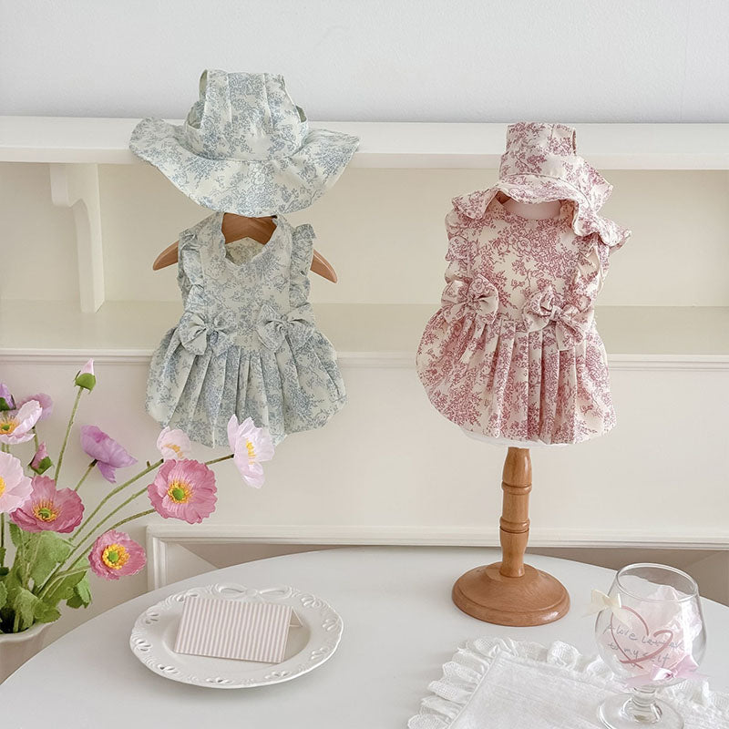 Blue and White Porcelain Style Pet Dress