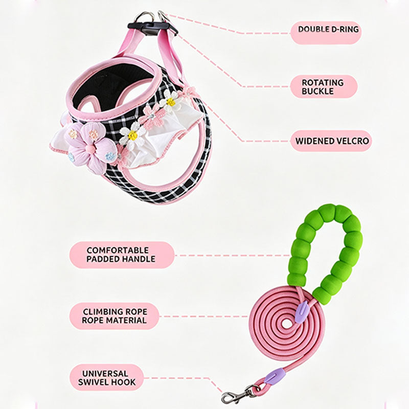 Anti-Escape Pet Harness and Leash Set