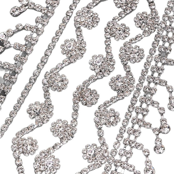 Multi-layered mesh tassel hair chain
