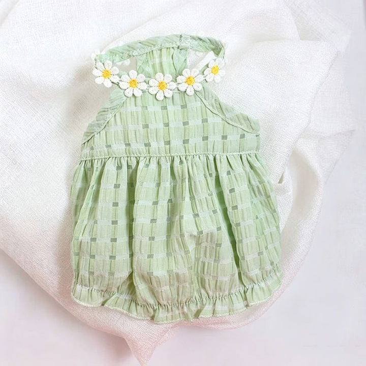 Floral Wreath Collar Pet Dress