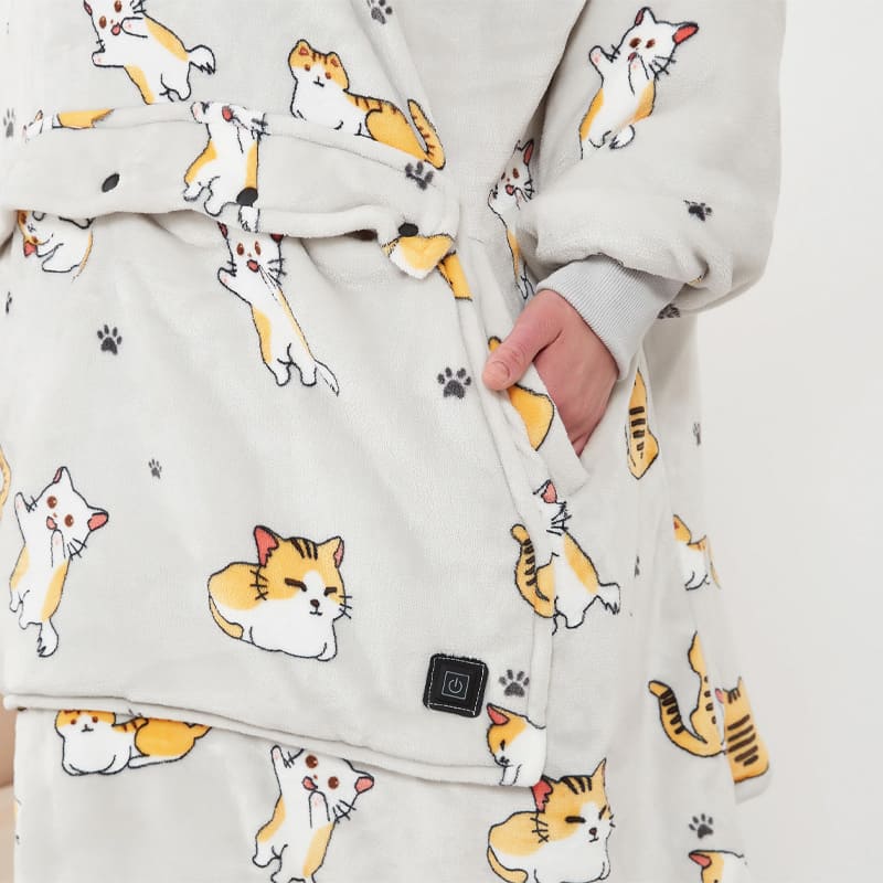 Double-Layer Hooded Lazy Blanket