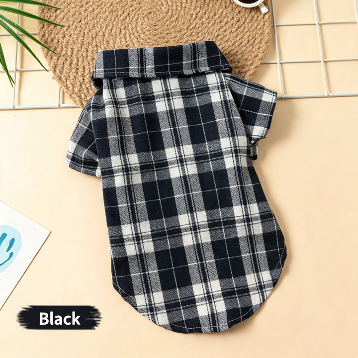 Casual Grid Pattern Dog Clothes