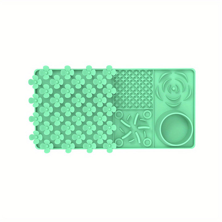 Easy-to-clean slow-feed pet placemats