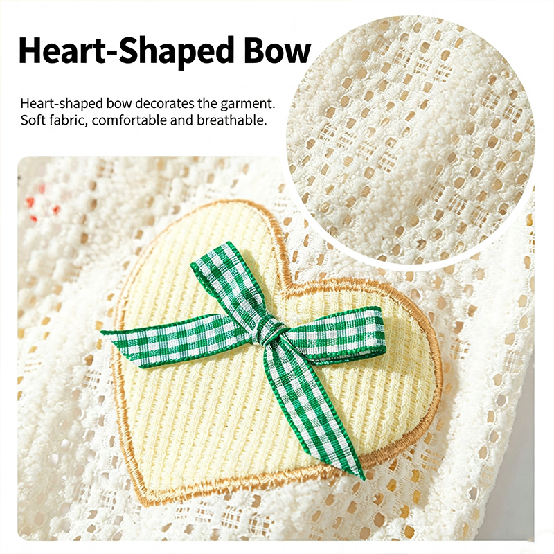 Heart Bow Lace Dog Tank Top