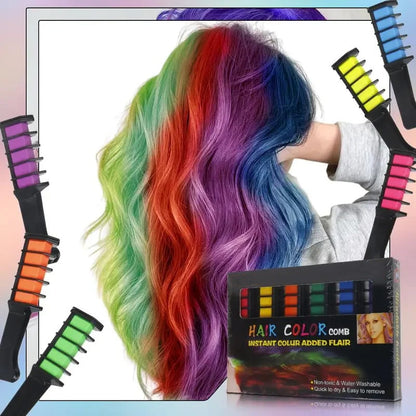 Washable, quick-dyeing hair comb