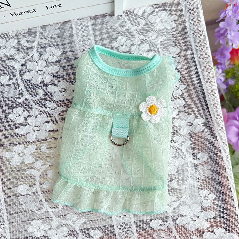 Pet mesh breathable vest dress