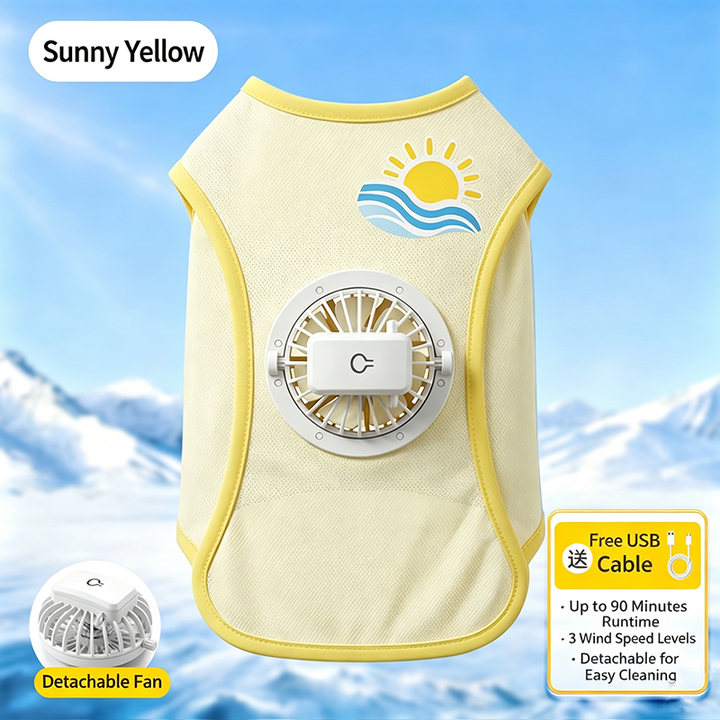 Dog Cooling Vest with Detachable Fan