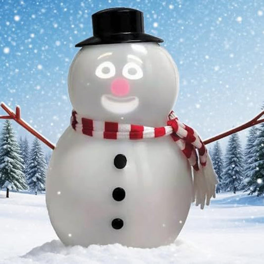 A talking animated winking snowman