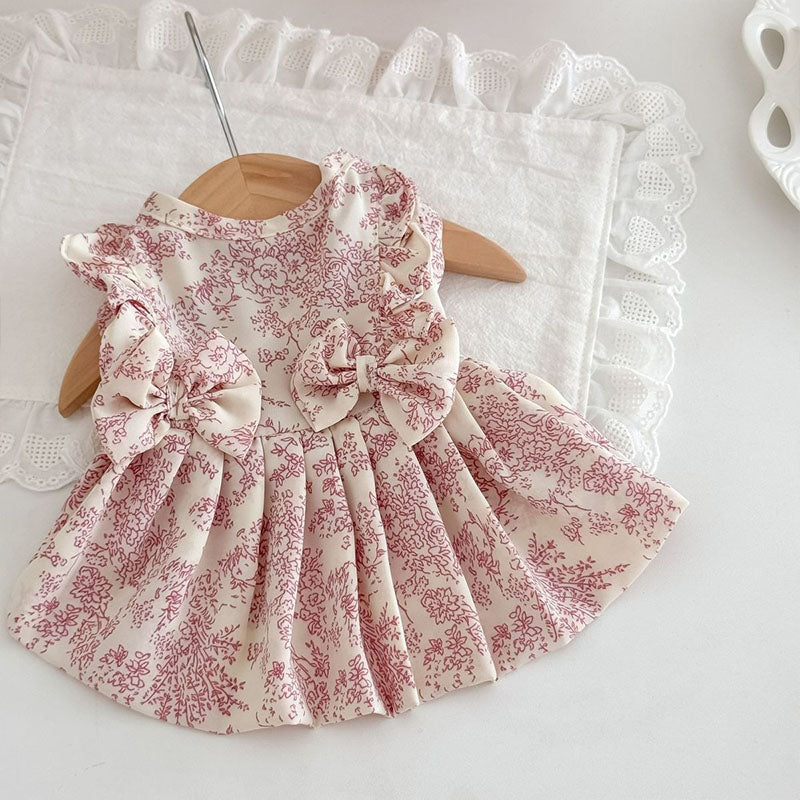 Blue and White Porcelain Style Pet Dress