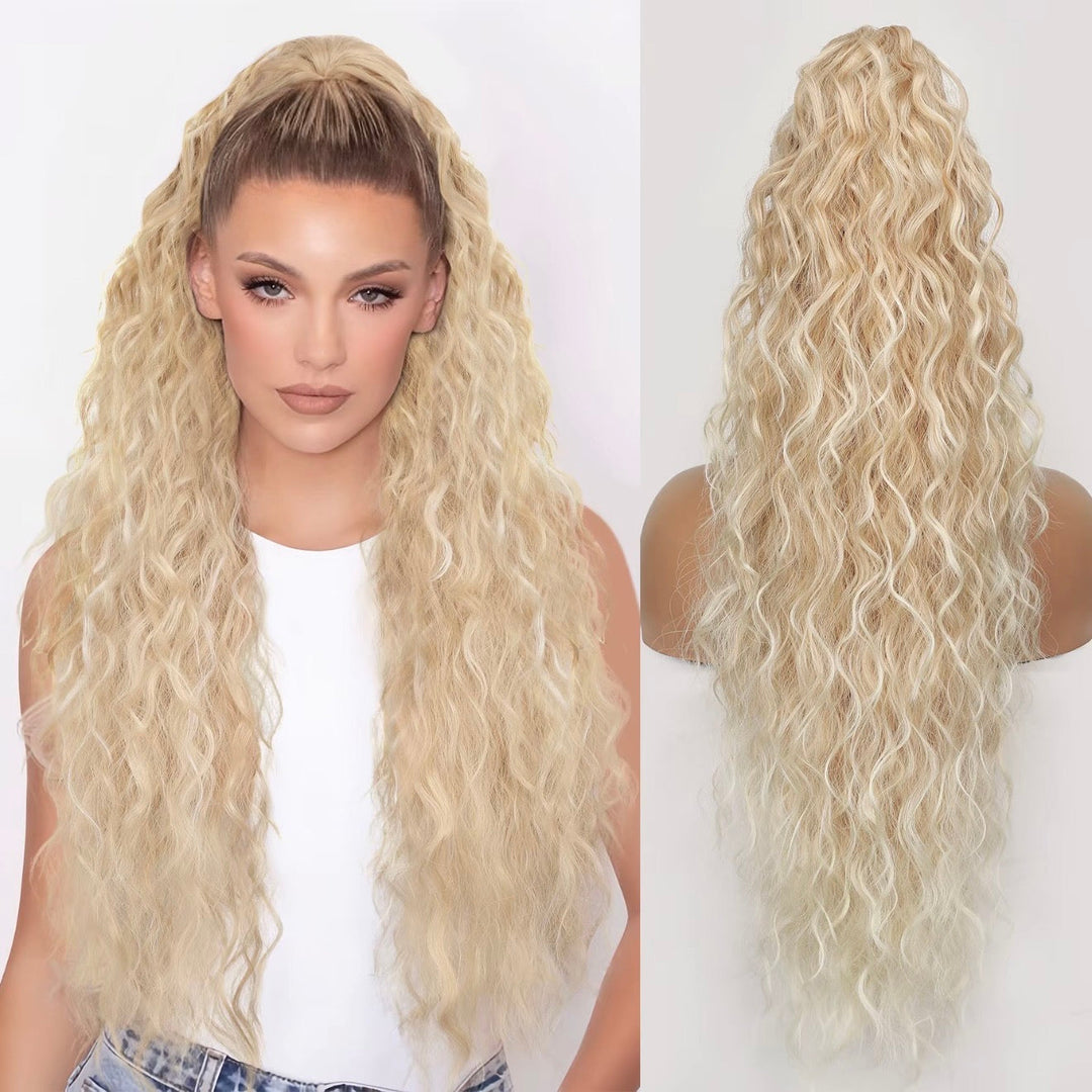 Curly hair extension with ponytail