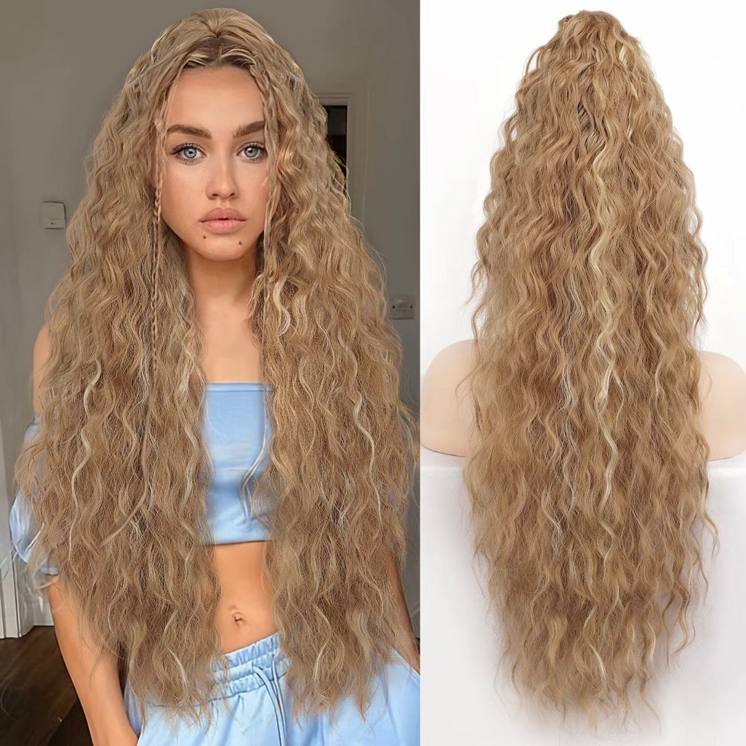 Curly hair extension with ponytail