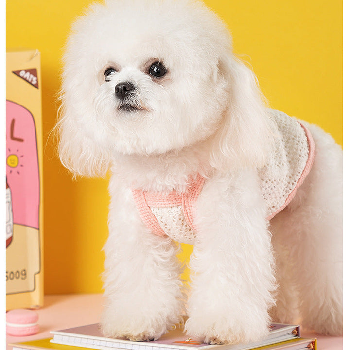 Heart Bow Lace Dog Tank Top