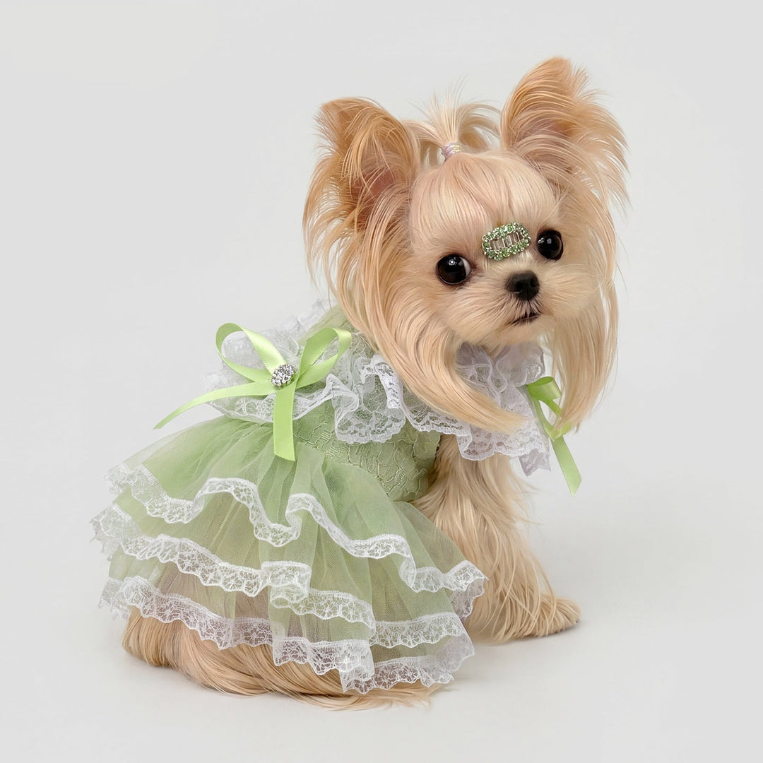 Pet Lace Tulle Princess Dress for Small Dogs