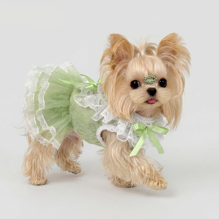 Pet Lace Tulle Princess Dress for Small Dogs