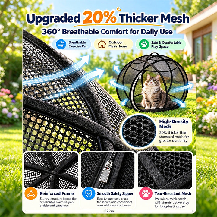 Foldable cat playpen