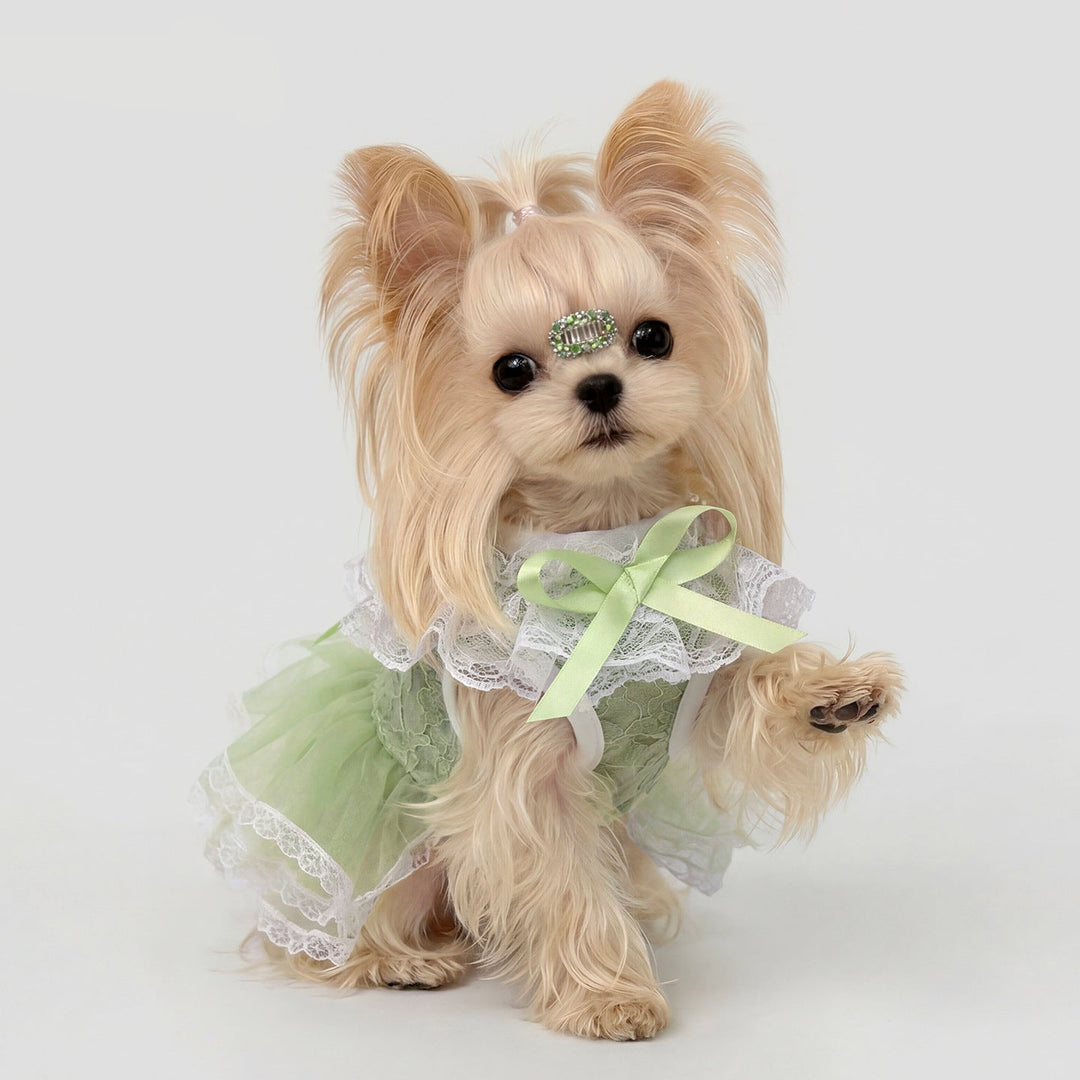 Pet Lace Tulle Princess Dress for Small Dogs