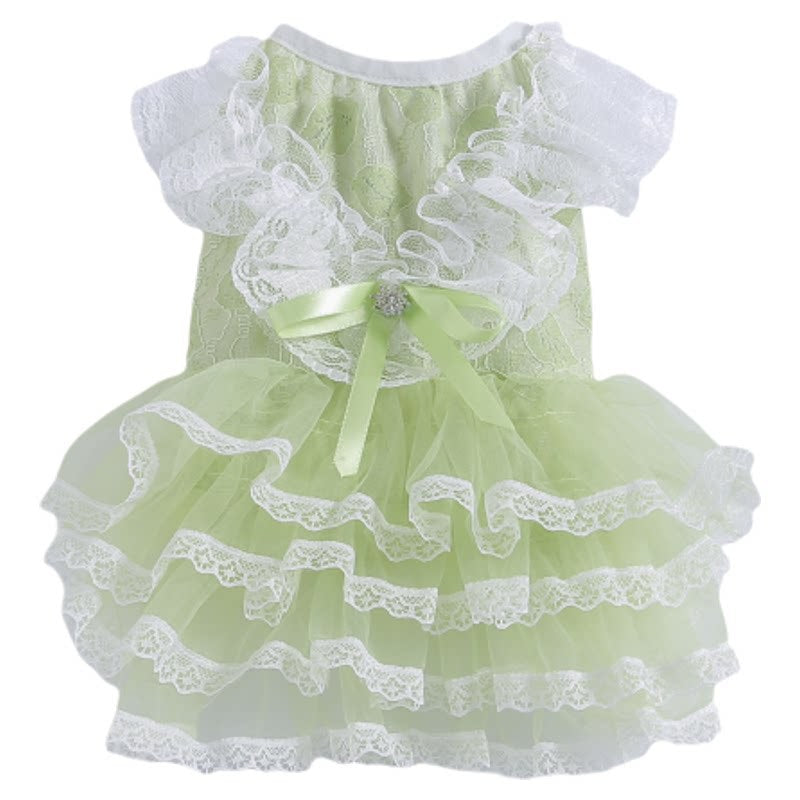 Pet Lace Tulle Princess Dress for Small Dogs