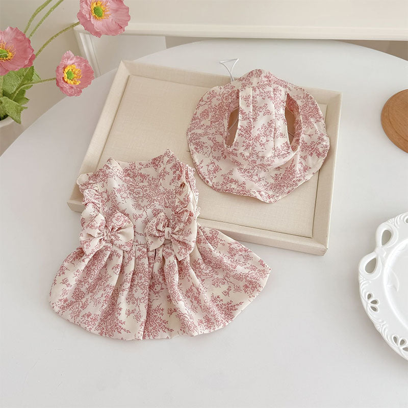 Blue and White Porcelain Style Pet Dress