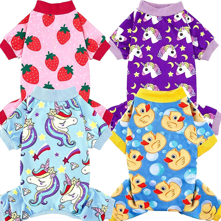 Animal-print pet onesie