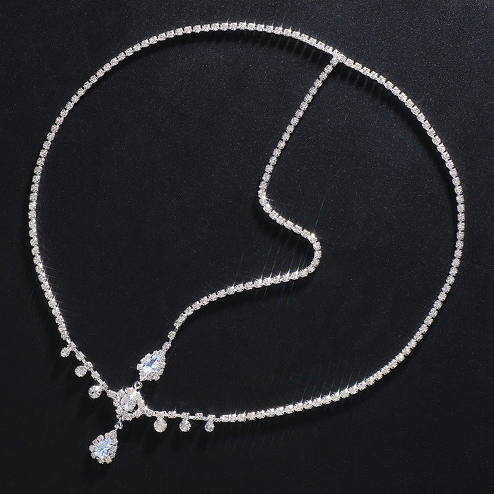 Water droplet forehead chain hair accessory