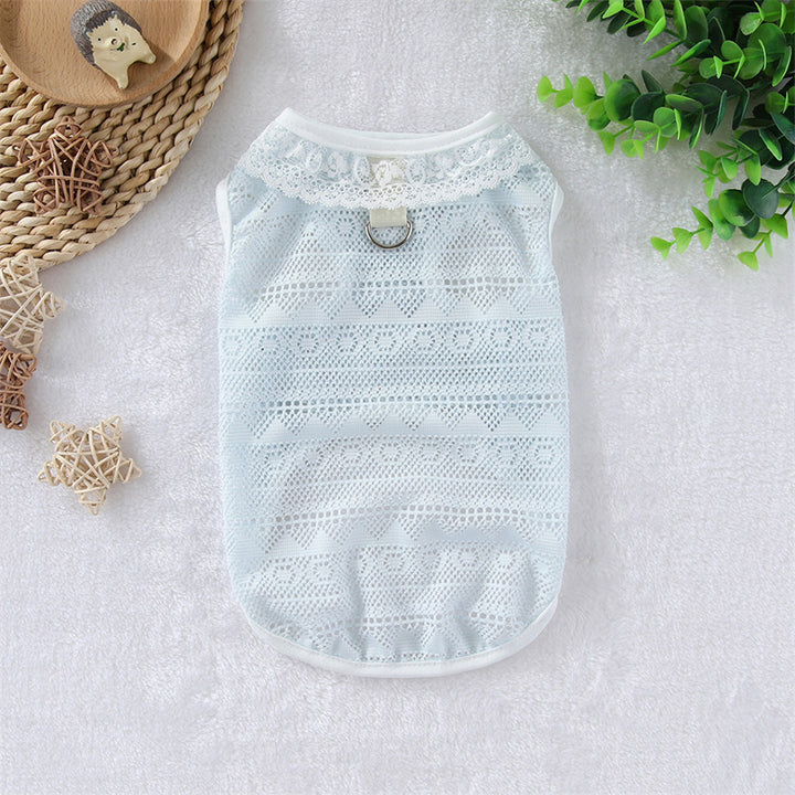 Pet mesh openwork vest