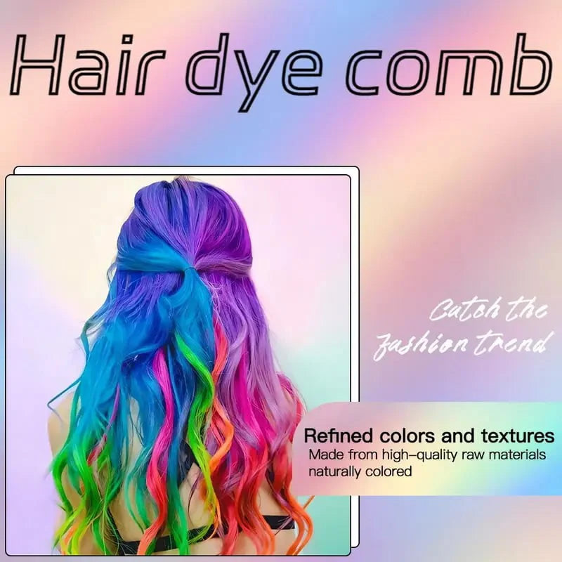 Washable, quick-dyeing hair comb