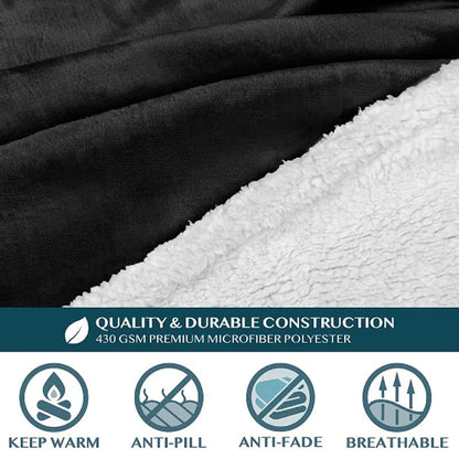 Composite lamb fleece beanbag blanket