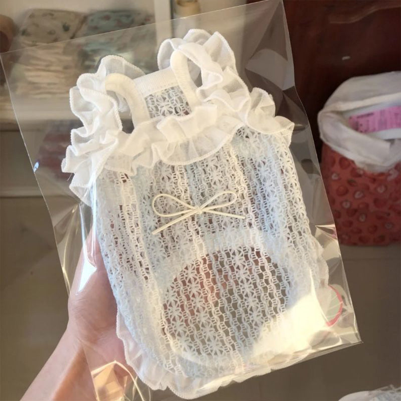 Pet-shaped openwork lace camisole