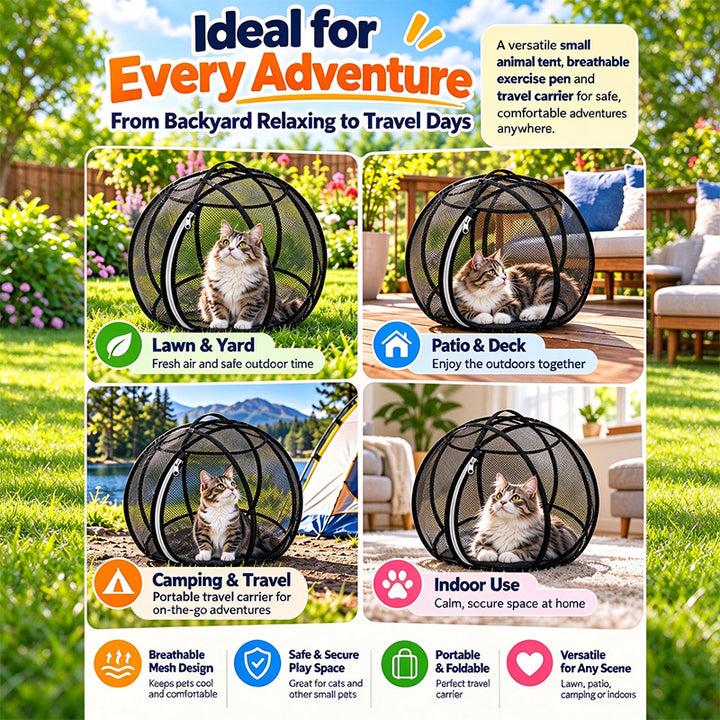 Foldable cat playpen
