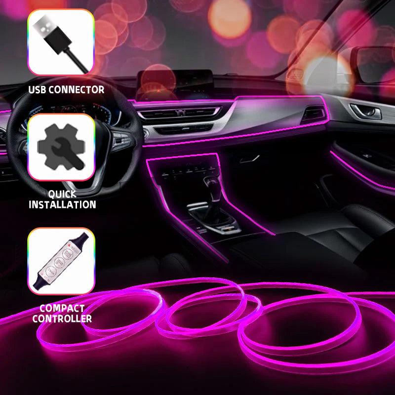 Car ambient lighting with seven colors