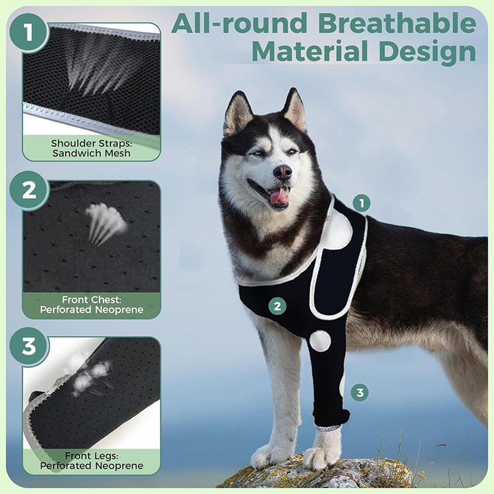 Reflective and breathable dog leg protector