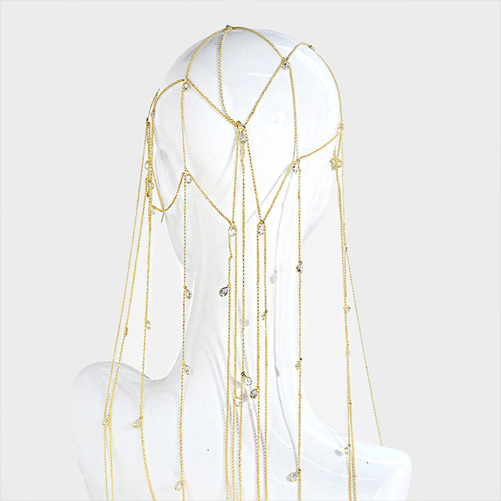 Bohemian style mesh tassel headdress