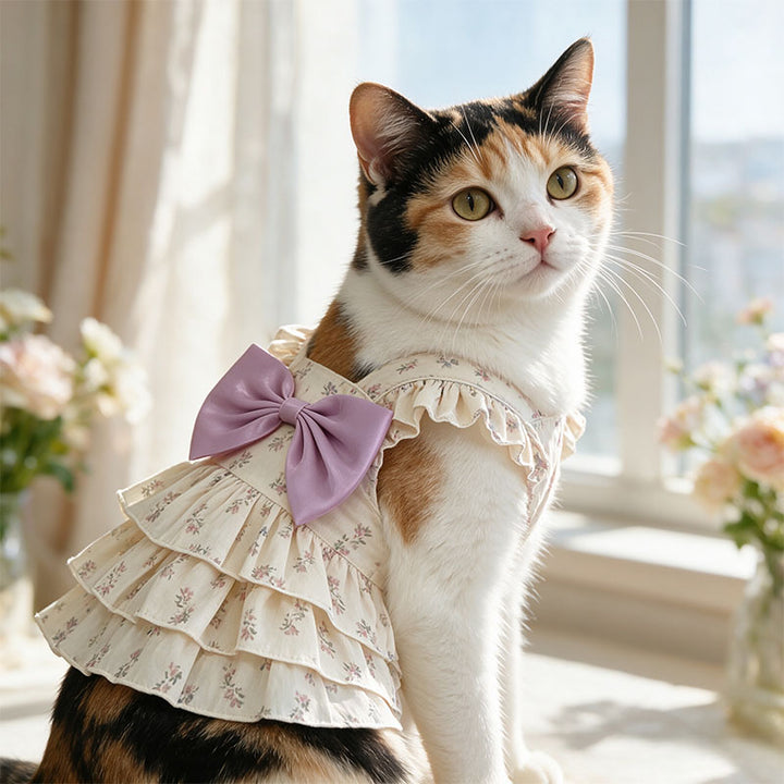 Cat-shaped bow dress