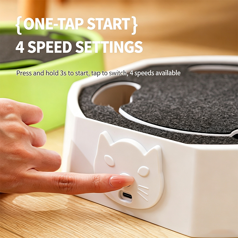 Adjustable Speed Electric Moving Mouse Interactive Pet Toy