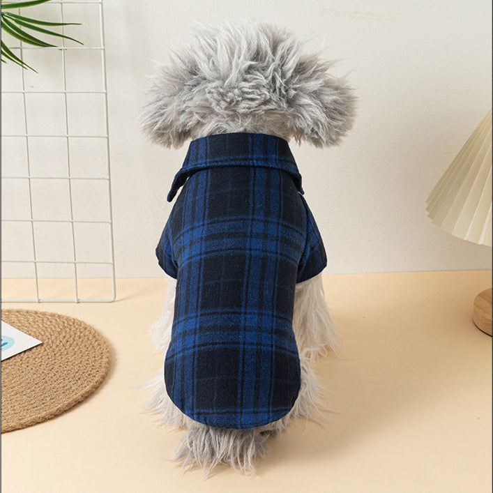 Casual Grid Pattern Dog Clothes