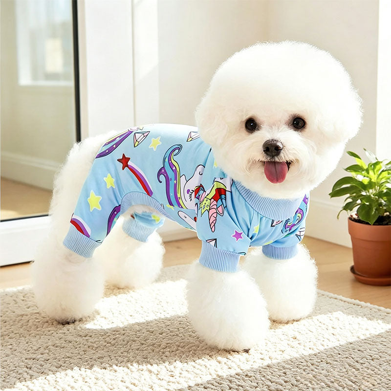 Animal-print pet onesie