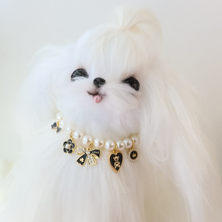 Pet Pearl Charm Collar