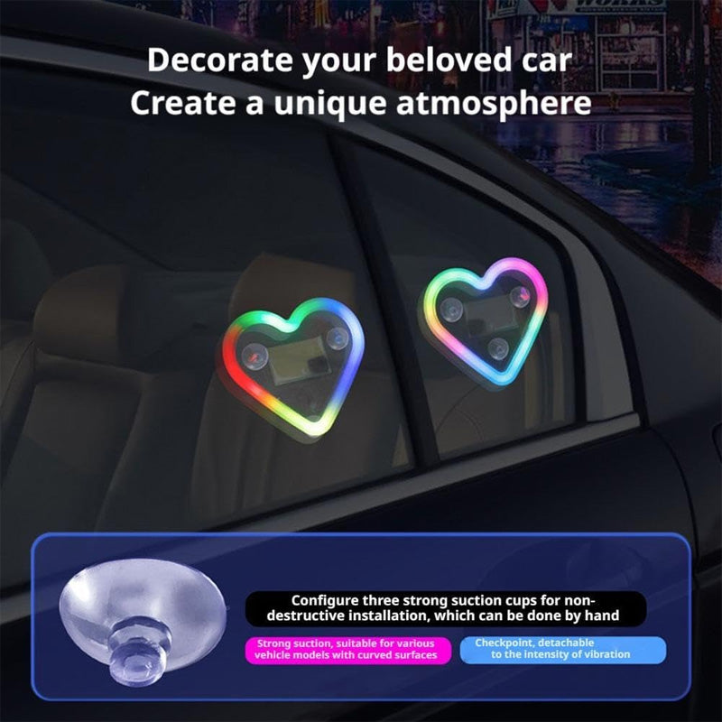 Car heart-shaped ambient lights
