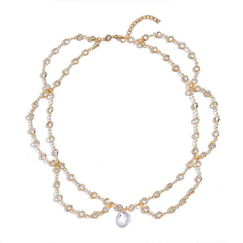 Bohemian Pearl Teardrop Tassel Forehead Ornament