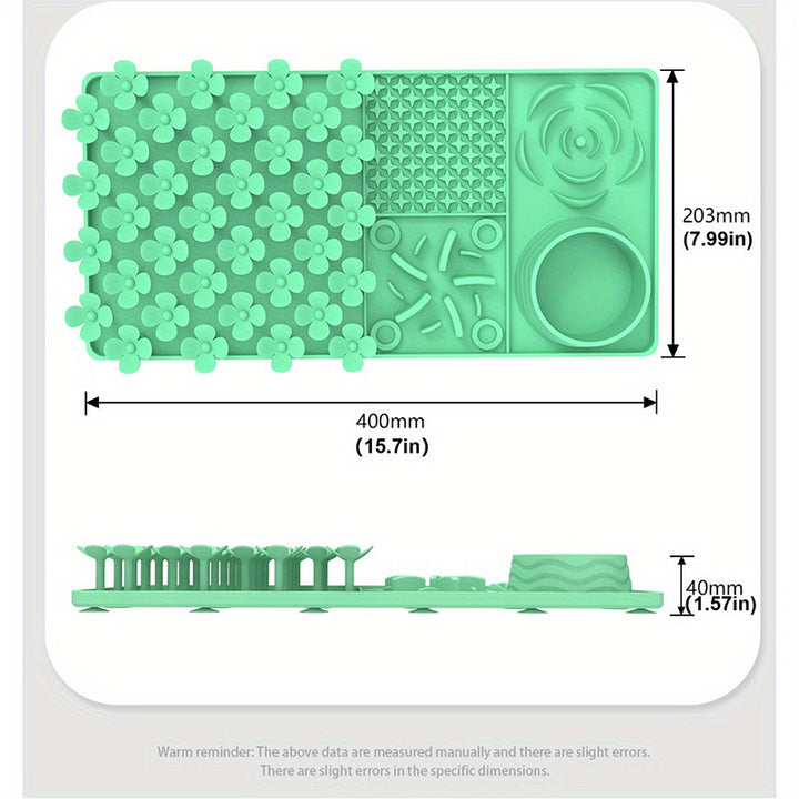 Easy-to-clean slow-feed pet placemats