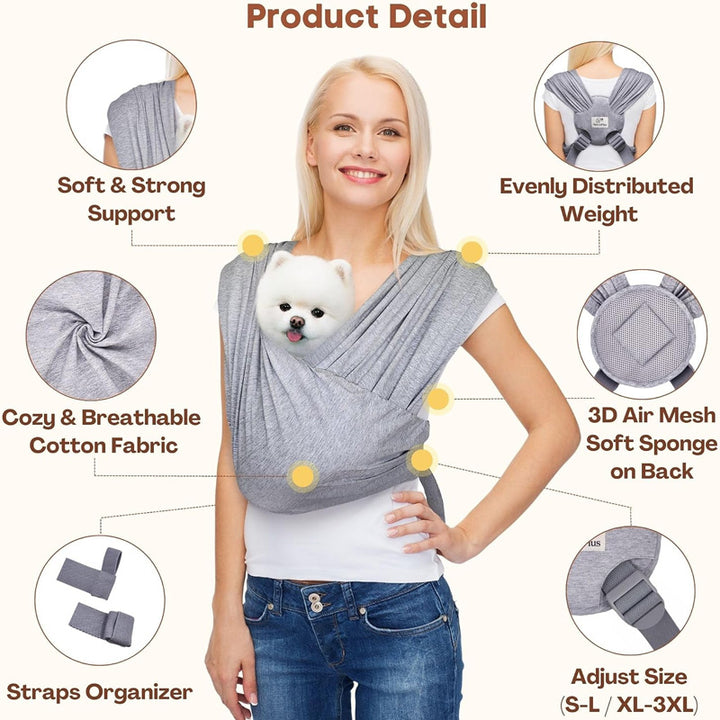 Portable foldable pet chest bag