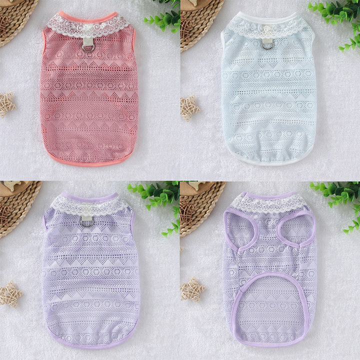 Pet mesh openwork vest