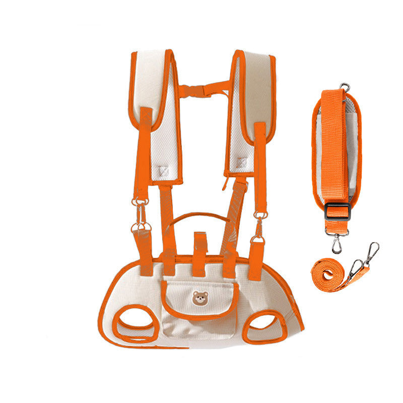 Double-shoulder and hand-held pet leash backpack