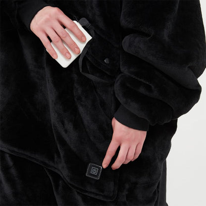 Double-Layer Hooded Lazy Blanket