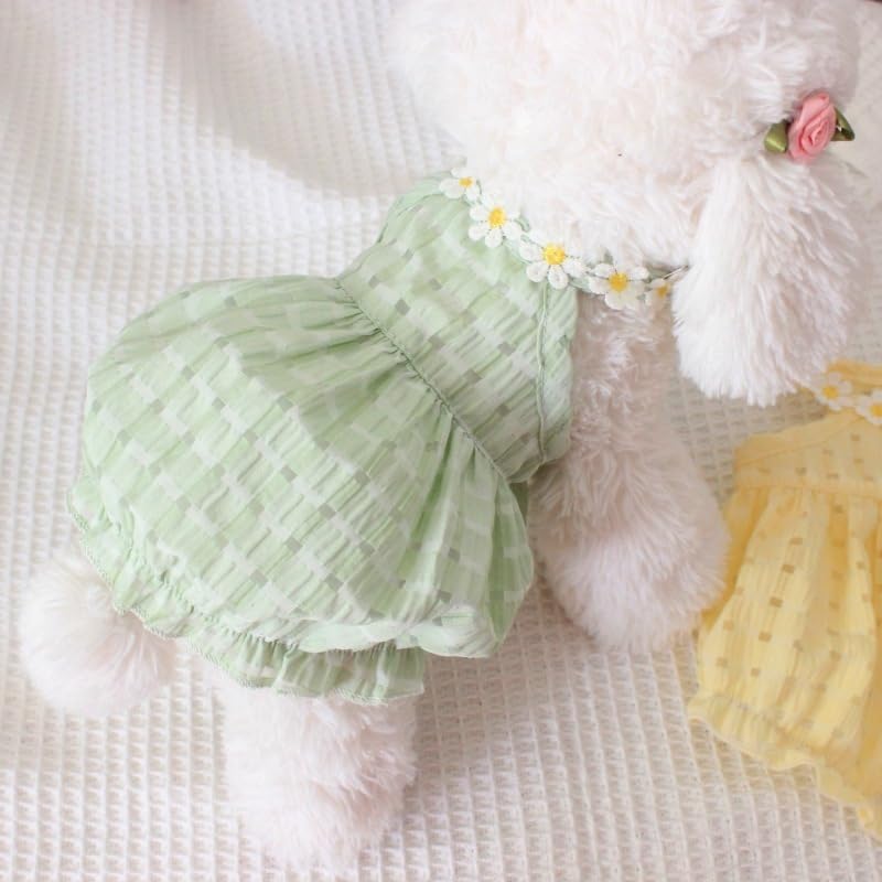 Floral Wreath Collar Pet Dress