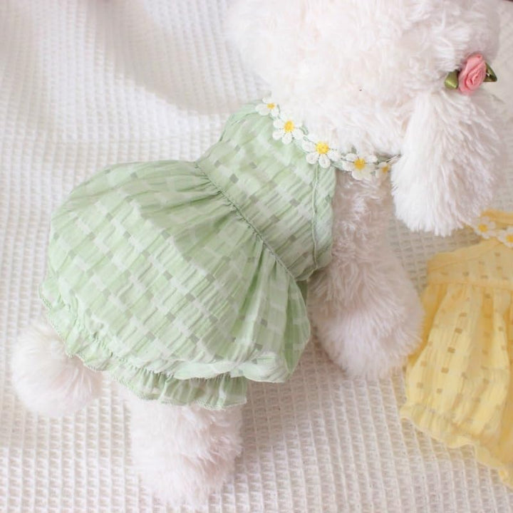 Floral Wreath Collar Pet Dress
